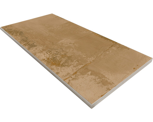 Poolumrandung Beckenrandstein Metallic Corten Brown Rundform 30x60x2 cm