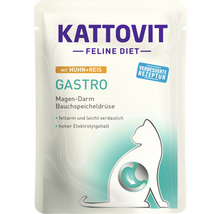 Kattovit Gastro Katzenfutter mit Huhn und Reis für Magen, Darm und Bauchspeicheldrüse