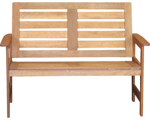 Gartenbank aus Holz mit Armlehnen