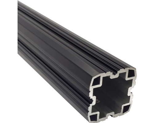 Konstruktionsprofil Vario 4000x40x40 mm Aluminium Schwarz Quadratisches Aluminiumprofil