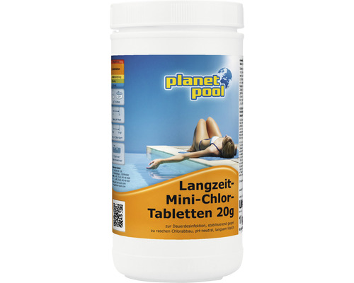 Langzeit-Mini-Chlor-Tabletten Planet Pool 20g/Stück 1 kg Planet Pool Langzeit Mini Chlor Tabletten 20g zur Poolpflege