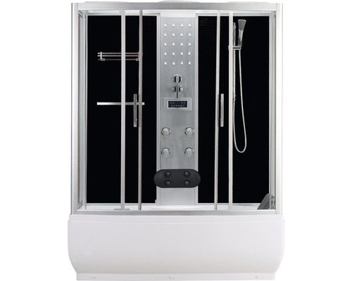 Dampfdusche Sanotechnik Nevada CS150 154x87x225 cm klar hell Duschtempel mit Schiebetüren und Armaturen