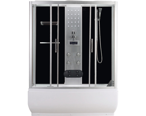 Dampfdusche Sanotechnik Nevada CS170 175x85x229 cm klar hell Komplette Duschkabine mit Multifunktionspaneel und Badewanne.