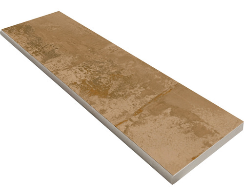 Poolumrandung Beckenrandstein Metallic Corten Brown Rundform 30x100x2 cm