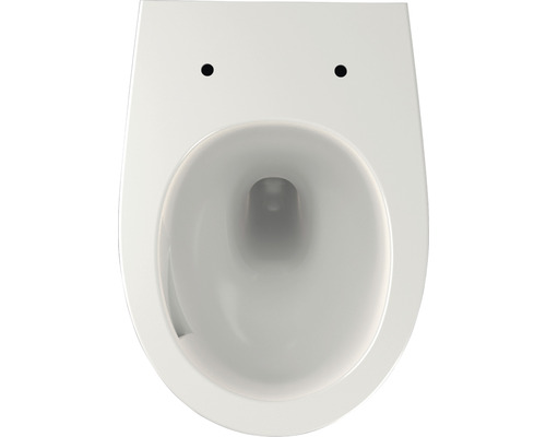 Hänge WC aus Keramik, Draufsicht