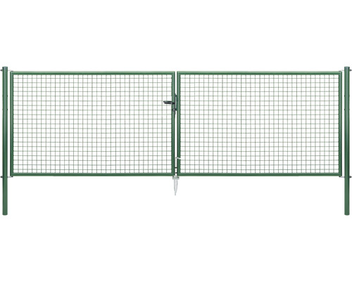 Wellengitter-Doppeltor ALBERTS 400,4 x 125 cm inkl. Pfosten 7,6 x 7,6 cm zinkphosphatiert grün Wellengitter-Doppeltor ALBERTS 400,4 x 125 cm inkl. Pfosten 7,6 x 7,6 cm zinkphosphatiert grün