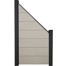 Gartenzaun-Element aus Holz und Metall