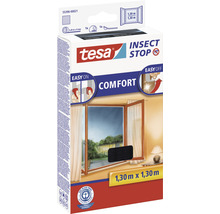 Fliegengitter für Fenster tesa Insect Stop Comfort anthrazit 130x130 cm