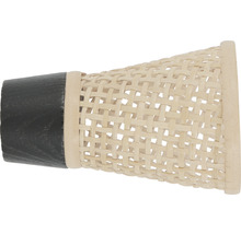 Lampenschirm aus Rattan mit Holzdetails