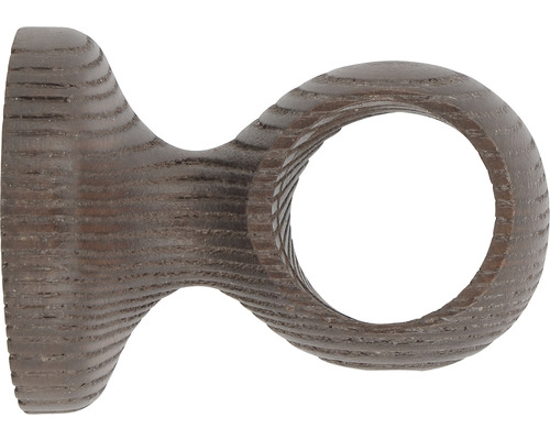 Träger 1-läufig für Boheme Nature Line esche nussbraun Ø 28 mm 5 cm lang 1 Stk. Gardinenstangenhalterung aus Holz