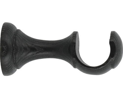 Träger 1-läufig für Boheme Nature Line esche geflammt Ø 28 mm 8 cm lang 1 Stk. Gardinenstangenhalterung aus Holz