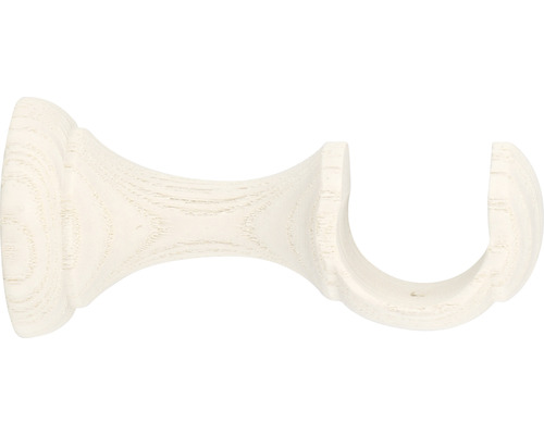 Träger 1-läufig für Boheme Nature Line esche natur geweißt Ø 28 mm 8 cm lang 1 Stk. Gardinenstangenhalter aus Holz
