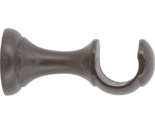 Träger 1-läufig für Boheme Nature Line esche nussbraun Ø 28 mm 8 cm lang 1 Stk. Gardinenstangenhalterung zur Wandmontage