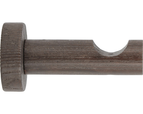 Wandträger 1-läufig für Boheme Nature Line esche nussbraun Ø 28 mm 8 cm lang 1 Stk. Gardinenstangenhalterung aus Holz