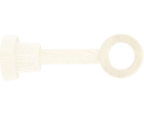 Träger 1-läufig für Boheme Nature Line esche natur geweißt Ø 28 mm 13 cm lang 1 Stk. Gardinenstangenhalter aus Holz