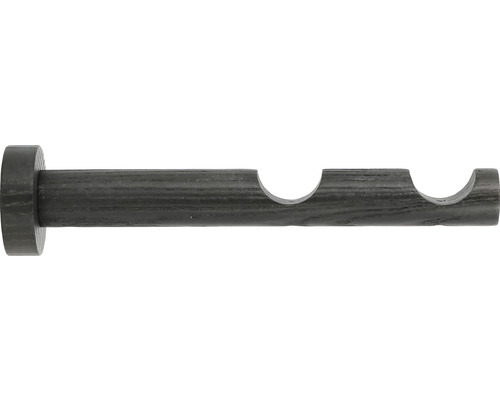 Wandträger 2-läufig für Boheme Nature Line esche geflammt Ø 28 mm 20 cm lang 1 Stk. Doppelter Gardinenstangenhalter aus Holz
