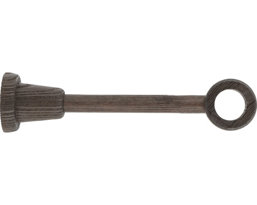 Träger 1-läufig für Boheme Nature Line esche nussbraun Ø 28 mm 22 cm lang 1 Stk. Gardinenstangenhalterung aus Holz