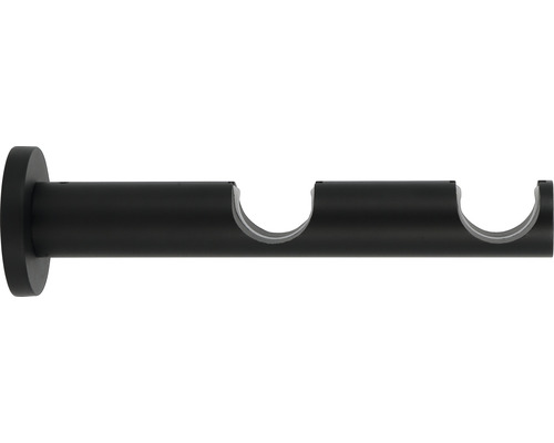 Wandträger 2-läufig für Premium Black Line schwarz Ø 20/28 mm 17,5 cm lang 1 Stk. Doppel-Gardinenstange zur Wandbefestigung