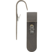 Vorhang-Lederclips dunkelbraun für Black Line & Nature Line Ø 20-28 mm 4 Stk.