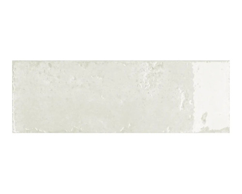 Steingut Wandfliese Alma 10,0x30,0 cm weiß glänzend
