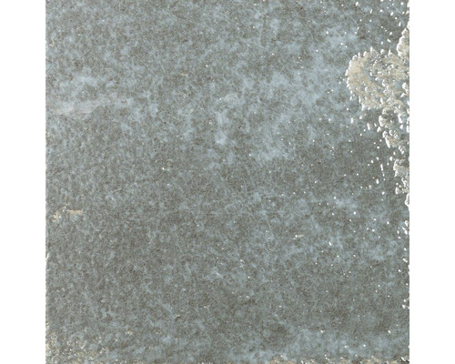 Steingut Wandfliese Alma 15,0x15,0 cm grau glänzend