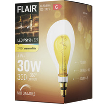 Verpackung einer Flair LED Lampe PS150 E27, 4 Watt, 2700 Kelvin warmweiß, nicht dimmbar