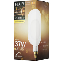 Verpackung einer nicht dimmbaren Flair LED Lampe DG150/E27 mit 4 Watt, 37 Watt Entsprechung und 430 Lumen