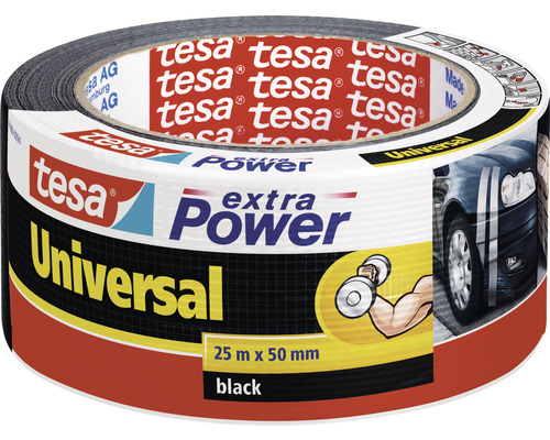 Universal Folienband Tesa extra Power Universal schwarz 50 mm x 25 m Tesa extra Power Universal Klebeband, 25 Meter x 50 Millimeter