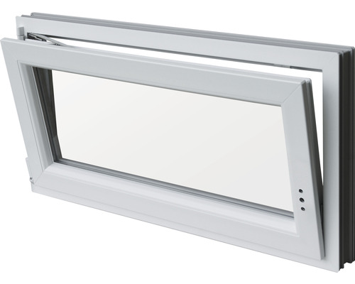 Gekipptes Fenster mit Kunststoffrahmen