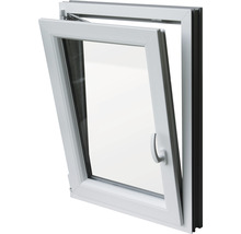 Gekipptes, weißes Kunststofffenster