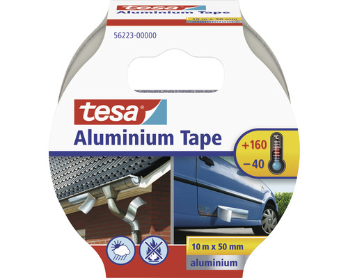 Aluminiumband Tesa Aluminium Tape silber 50 mm x 10 m Tesa Aluminiumklebeband, 10 Meter mal 50 Millimeter