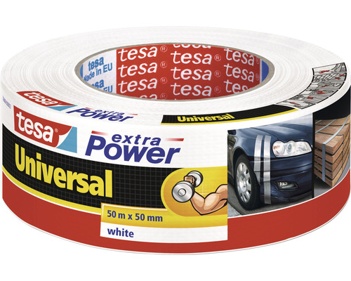 Universal Folienband Tesa extra Power Universal weiß 50 mm x 50 m