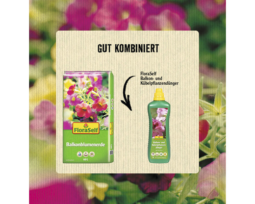 FloraSelf Balkonblumenerde und Balkon- und Kübelpflanzendünger