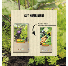 Empfohlene Kombination: FloraSelf Gemüsekompost und FloraSelf Hochbeetdünger