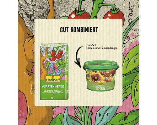 FloraSelf Gartenerde und Gemüse Dünger Produktkombination