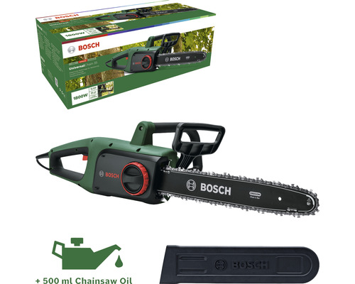 Bosch UniversalChain 35 Kettensäge mit Verpackung, Kettenschutz und 500 ml Kettenöl
