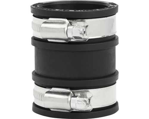 Abflussrohrverbinder mit zwei Schlauchschellen