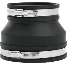 Abwasserrohrverbinder aus Gummi mit zwei Schlauchschellen