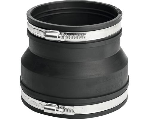 Abwasserrohrverbinder aus Gummi mit Rohrschelle