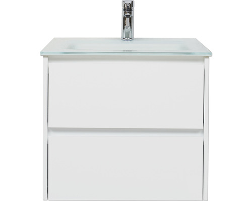 Waschtischunterschrank mit zwei Schubladen, Waschtisch und Armatur