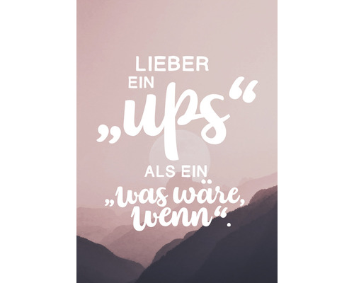 Postkarte Lieber ein "ups" als ein "was wäre wenn". 10,5x14,8 cm