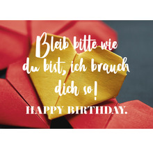 Alles Gute zum Geburtstag mit Papierherzdekoration