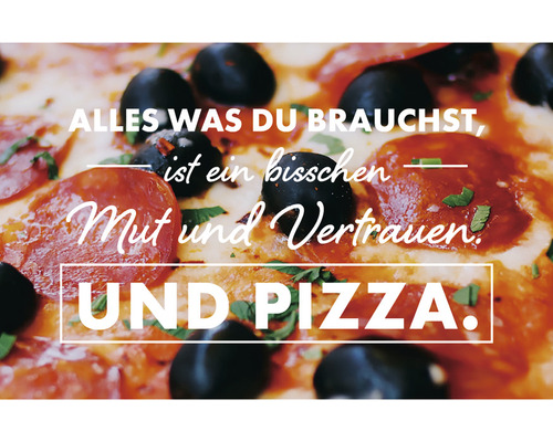Dekomagnet Alles was du brauchst… Pizza 8,5x5,5 cm