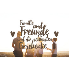 Dekomagnet Familie und Freunde sind die schönsten Geschenke 8,5x5,5 cm