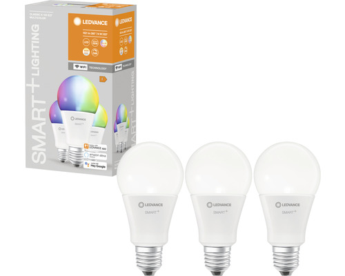 LED-Lampe Ledvance SMART A100 E27 / 14 W ( 100 W ) matt rgbw 3 Stück
