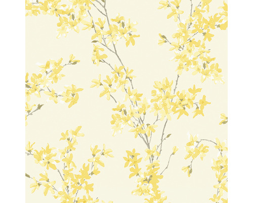 Vliestapete 113350 Laura Ashley Forstyhia Gelb Tapete mit Blütenmuster