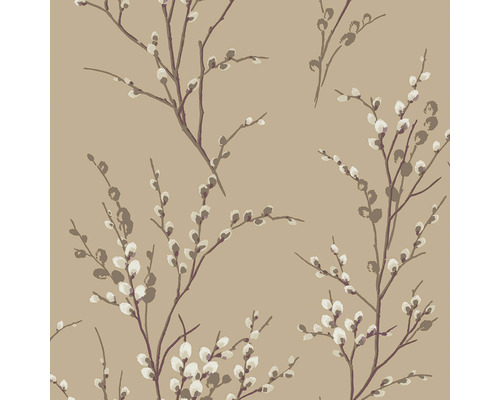 Vliestapete 113358 Laura Ashley Pussy Willow Beige Tapete mit Zweigmuster für die Wandgestaltung