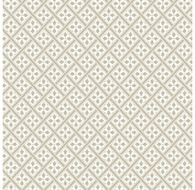 Muster mit sich kreuzenden Linien und floralen Motiven