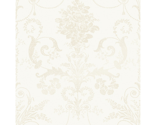 Vliestapete 113382 Laura Ashley Josette Weiss Tapete mit floralem Damastmuster