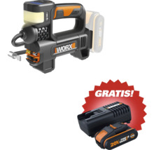 Worx 20 Volt Akku-Luftpumpe mit digitalem Display und LED-Licht, inklusive gratis 2,0 Amperestunden Akku und Ladegerät.